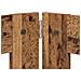 Cancello per cani con supporti 4 pcs Legno antico 100 x 80 cm - Foto miniatura 6
