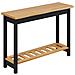 Tavolo consolle con lo scaffale EKAI Nero 112 x 35 x 76 cm - Foto miniatura 1