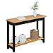 Tavolo consolle con lo scaffale EKAI Nero 112 x 35 x 76 cm - Foto miniatura 3