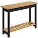 Tavolo consolle con lo scaffale EKAI Nero 112 x 35 x 76 cm - Foto miniatura 6