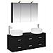 Set di mobili per il bagno 4 pcs Rovere Nero - Foto miniatura 1