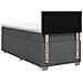 Letto con Box Spring, Materasso e LED Grigio Scuro Singolo - Foto miniatura 9