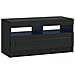 Mobile TV LED a 5 pezzi Nero Legno ingegnerizzato - Foto miniatura 4
