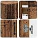 Set di armadietti da bagno in 3 pezzi HAARLEM Legno antico - Foto miniatura 3