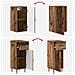 Set di armadietti da bagno in 3 pezzi HAARLEM Legno antico - Foto miniatura 5