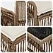 Set Divano da Giardino 6 pz Beige e Bianco Crema polyrattan - Foto miniatura 2