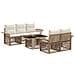 Set Divano da Giardino 6 pz Beige e Bianco Crema polyrattan - Foto miniatura 1