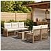 Set Divano da Giardino 6 pz Beige e Bianco Crema polyrattan - Foto miniatura 8