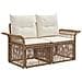 Set Divano da Giardino 6 pz Beige e Bianco Crema polyrattan - Foto miniatura 9