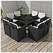 Set Tavolo E Sedie Da Pranzo Per Esterni 25 Pz Neri Polyrattan - Foto miniatura 1