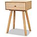 Comodini Set 2 Pz In Massello Di Pino 40x30x61 Cm Marroni - Foto miniatura 3