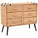 Cassettiera in Legno Massello di Abete 91x35x73 cm - Foto miniatura 1