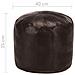 Pouf Marrone Scuro 40x35 Cm In Vera Pelle Di Capra - Foto miniatura 4