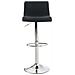 Sgabello Alto Hoover in Stoffa E Metallo I Sgabello Bar Design Regolabile 59-80 CM I Sedia Sgabello Cucina Girevole 360° con Schienale Nero - Foto miniatura 2