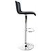 Sgabello Alto Hoover in Stoffa E Metallo I Sgabello Bar Design Regolabile 59-80 CM I Sedia Sgabello Cucina Girevole 360° con Schienale Nero - Foto miniatura 3