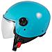 Casco Jet Moto Scooter Visera Antigraffio Azzurro Backline Ece 22-05 Xl - Foto miniatura 5