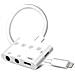 Adattatore Da Lightning A Lightning, Usb-c E Doppio Jack Da 3,5 Mm 12 Cm Bianco - Foto miniatura 5