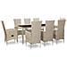 Set Da Pranzo Da Giardino 9 Pz Con Cuscini In Polyrattan Beige - Foto miniatura 1