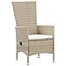 Set Da Pranzo Da Giardino 9 Pz Con Cuscini In Polyrattan Beige - Foto miniatura 5