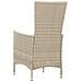 Set Da Pranzo Da Giardino 9 Pz Con Cuscini In Polyrattan Beige - Foto miniatura 7
