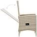 Set Da Pranzo Da Giardino 9 Pz Con Cuscini In Polyrattan Beige - Foto miniatura 15
