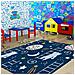 Tappeto Stampato Baby Dream 5 - Per Bambini - Arredo - Antiscivolo - Da Soggiorno, Salotto, Camera - Multicolore In Poliestere, Cotone, 120 X 180 Cm - Foto miniatura 3