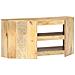 Mobile Porta Tv Angolare 90x45x45 Cm In Legno Massello Di Mango - Foto miniatura 3
