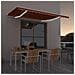 Tenda da Sole Retrattile Manuale LED 400x300 cm Arancio Marrone - Foto miniatura 3