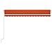 Tenda da Sole Retrattile Manuale LED 400x300 cm Arancio Marrone - Foto miniatura 4