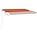 Tenda da Sole Retrattile Manuale LED 400x300 cm Arancio Marrone - Foto miniatura 6