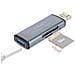 Lettore Scheda Di Memoria Sd / Micro-sd 2 In 1 Funzione Otg 480mbps Linq Grigio - Foto miniatura 3