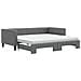 Divano Letto Estraibile Materassi Grigio Scuro 100x200 Tessuto - Foto miniatura 1