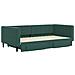 Divano Letto Estraibile Cassetti Verde Scuro 100x200cm Velluto - Foto miniatura 2