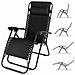 Sedia Da Giardino Poltrona Relax Pieghevole Gravita Zero Acciaio Oxford Nero - Foto miniatura 1