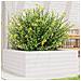 Fioriera Da Giardino Bianca 60x60x23 Cm Legno Massello Di Pino - Foto miniatura 1