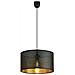 Lampada A Sospensione Aston - Nero, Oro - Acciaio Verniciato A Polvere, Tessuto - 35x100x35 Cm - Foto miniatura 1