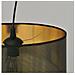 Lampada A Sospensione Aston - Nero, Oro - Acciaio Verniciato A Polvere, Tessuto - 35x100x35 Cm - Foto miniatura 5