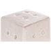 Pouf Wisconsin Velluto Beige Chiaro - Foto miniatura 3