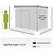 Casetta Porta Attrezzi In Acciaio, Capanno Da Giardino Con 2 Porte Scorrevoli, 261x133x182cm - Foto miniatura 3