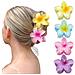 Fermagli Per Capelli Con Fiori, Confezione Da 4 Yellow /blue /purple /pink - Foto miniatura 1