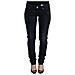 Jeans Casual Da Donna Slim Fit A Vita Bassa In Cotone Blu - W26 - Foto miniatura 1