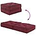 Pouf Modulare Marrone Rossiccio 70x70x36 in Tessuto - Foto miniatura 8