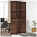 Divisorio Ambienti 3 Pannelli Marrone Scuro Massello Paulownia - Foto miniatura 1