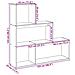 Libreria Divisorio 3 Ripiani Sonoma 123x29x123 cm in Truciolato - Foto miniatura 10