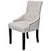 Sedie Da Pranzo 4 Pz Grigio Crema In Tessuto - Foto miniatura 1