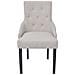 Sedie Da Pranzo 4 Pz Grigio Crema In Tessuto - Foto miniatura 3