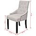 Sedie Da Pranzo 4 Pz Grigio Crema In Tessuto - Foto miniatura 7