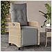 Lusso Casadino -  Sedia Reclinabile Giardino E Poggiapiedi Beige Misto Polyrattan - Foto miniatura 8