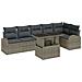 Set Divano Giardino a 7 Pezzi con Cuscini Grigio Polyrattan - Foto miniatura 1