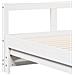 Divano Letto con Rotelle e Materasso Bianco 90x190cm Legno Pino - Foto miniatura 8
